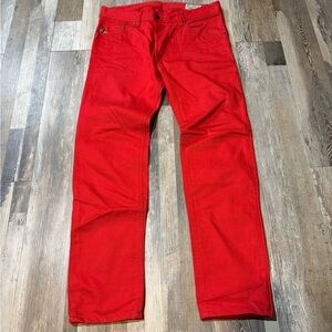 Diesel DARRON Men 008QU Regular Slim-Tapered Red Jeans Size 31x32
